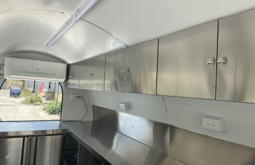 13ft mobile food concession trailer inside